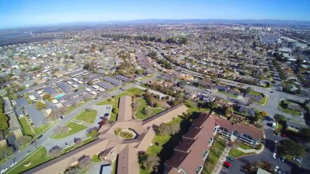 Salinas California Centro Ciudad Vista Aérea Paisaje Increíble — Vídeo de stock