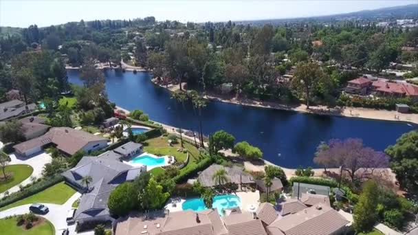 Fullerton California Laguna Lake Vista Aérea Paisaje Increíble — Vídeo de stock