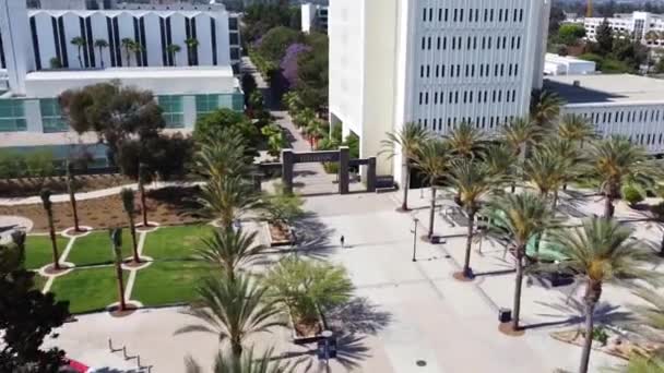 Fullerton Drone View California State University Amazing Landscape — Stock Video