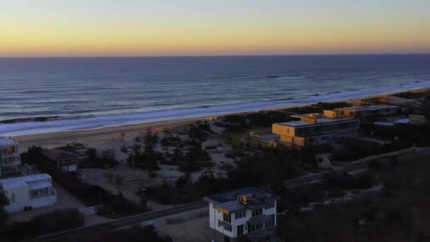 Coucher Soleil Sur Southampton Long Island Vue Aérienne État New — Video