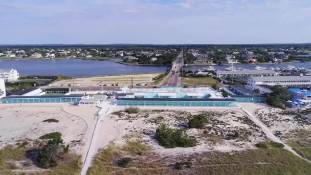 Hamptons New York Eyaleti Westhampton Sahili Long Island Drone View — Stok video
