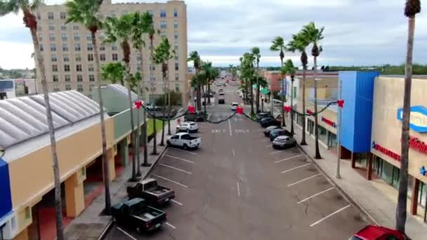 Harlingen Τέξας Downtown Αεροφωτογραφία Καταπληκτικό Τοπίο — Αρχείο Βίντεο