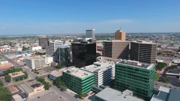 Midland Texas Paisaje Increíble Centro Ciudad Vista Aérea — Vídeo de stock