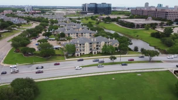 Irving Texas Las Colinas Paisagem Incrível Vista Aérea — Vídeo de Stock