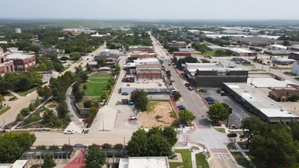 Lewisville Texas Centro Ciudad Paisaje Increíble Vista Aérea — Vídeos de Stock