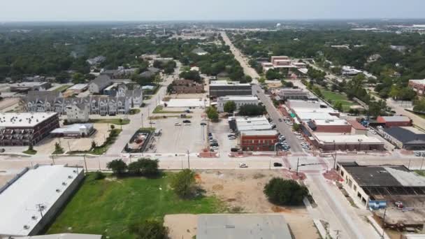 Lewisville Texas Verbazingwekkend Landschap Uitzicht Lucht Downtown — Stockvideo