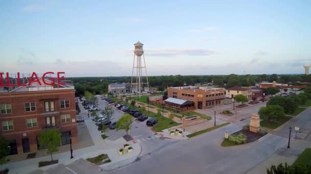 Rowlett Τέξας Αεροφωτογραφία Καταπληκτικό Τοπίο Downtown — Αρχείο Βίντεο