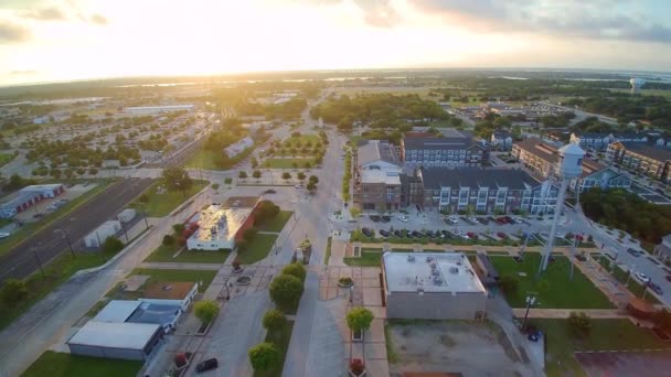 罗列特 德克萨斯 市中心 迷人的风景 空中景观 — 图库视频影像