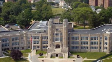 New Rochelle, New York Eyaleti, Şehir Merkezi, Isaac E Young Ortaokulu, Hava Manzarası