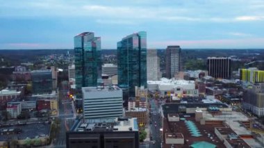 White Plains, New York State, Aerial View, Downtown, inanılmaz manzara.