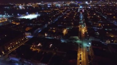 Gece Kantonu, Ohio, Hava Manzarası, Şehir Işıkları, Şehir Merkezi