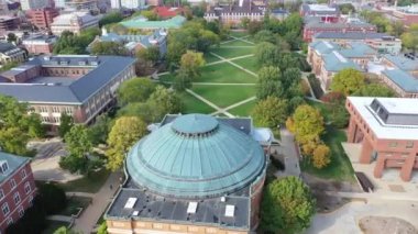 Champaign, Foellinger Oditoryumu, Illinois Üniversitesi, UIUC, Hava Görünümü