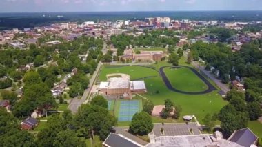 High Point, Kuzey Carolina, Central High School, Aerial View, Downtown