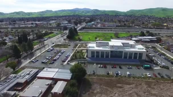 Pittsburg California Centro Ciudad Paisaje Increíble Vista Aérea — Vídeo de stock