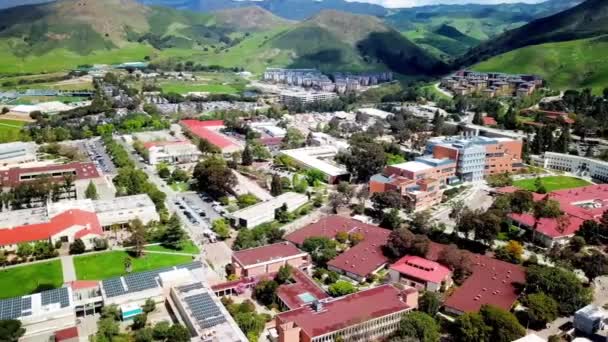 San Luis Obispo Drone View California Polytechnic State University — Vídeo de stock