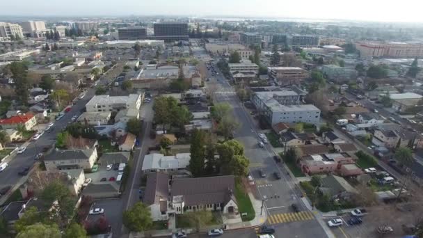 レッドウッドシティ 空中ビュー アメージング ランドスケープ ダウンタウン カリフォルニア州 — ストック動画