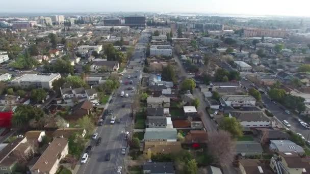 Redwood City Aerial View Californië Verbazingwekkend Landschap Downtown — Stockvideo