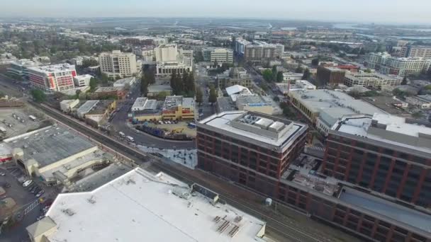 Redwood City Californien Downtown Fantastisk Landskab Aerial View – Stock-video
