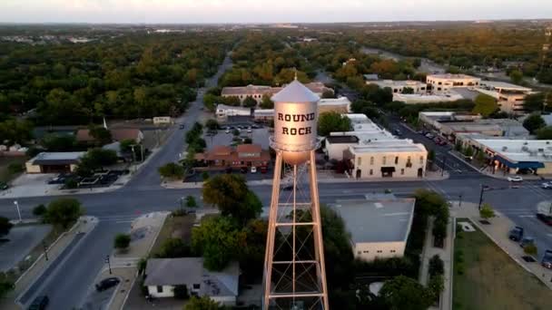 Rock Texas Centro Ciudad Vista Aérea Paisaje Increíble — Vídeo de stock
