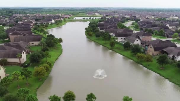 League City Texas Vue Aérienne Clear Creek Paysage Incroyable — Video