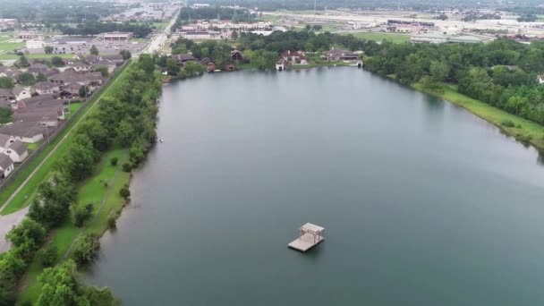 League City Texas Vue Aérienne Paysage Incroyable Clear Creek — Video