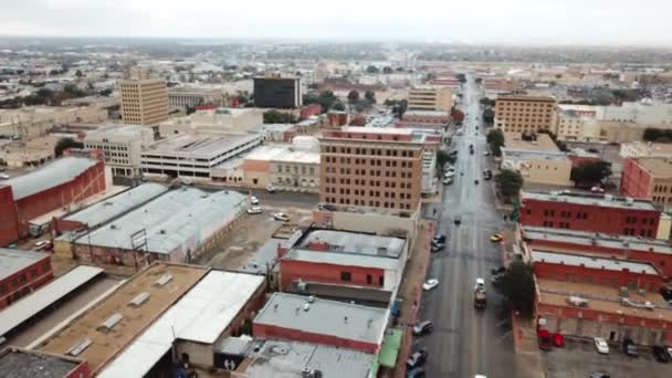 San Angelo Texas Flygfoto Downtown Fantastiskt Landskap — Stockvideo