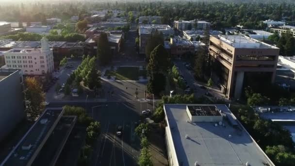 Santa Rosa Califórnia Centro Cidade Paisagem Incrível Vista Aérea — Vídeo de Stock