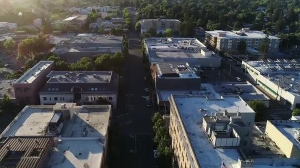Santa Rosa Californië Downtown Uitzicht Lucht Verbazingwekkend Landschap — Stockvideo
