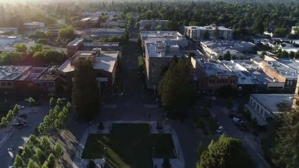 Santa Rosa California Paisaje Increíble Centro Ciudad Vista Aérea — Vídeos de Stock