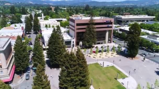 Santa Rosa Aerial View Downtown Amazing Landscape California — Stock video