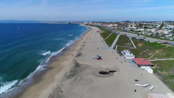 Torrance County Plajı Kaliforniya Hava Manzarası Pasifik Sahili Nanılmaz Manzara — Stok video