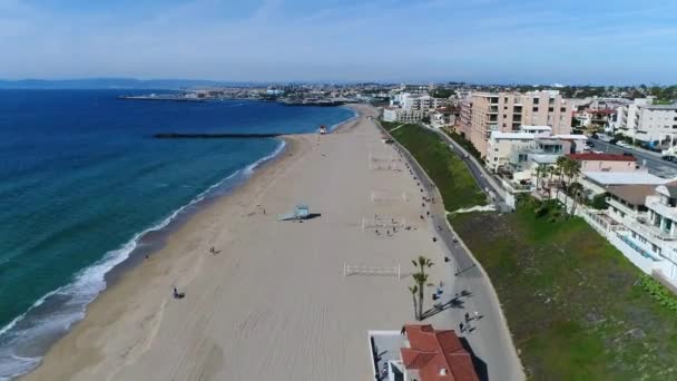 Redondo Beach California Vista Aérea Costa Del Pacífico Paisaje Increíble — Vídeos de Stock