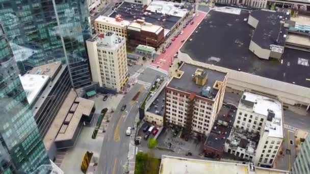 Weiße Ebenen Bundesstaat New York Drohnenblick Innenstadt Erstaunliche Landschaft — Stockvideo