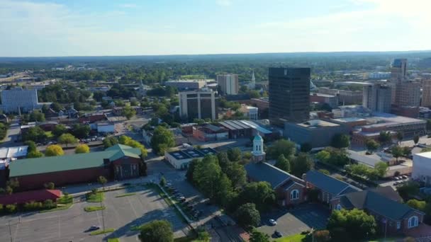 Augusta Georgia Downtown Aerial View Amazing Landscape — 图库视频影像