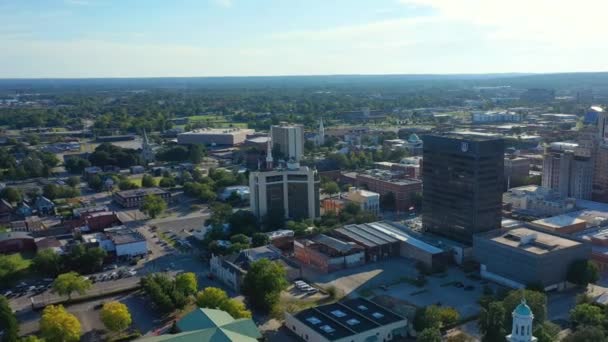 Augusta Georgia Aerial View Downtown Amazing Landscape — Stock video