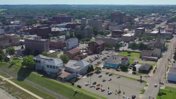 Hamilton Ohio Vista Aerea Paesaggio Fantastico Centro Città — Video Stock