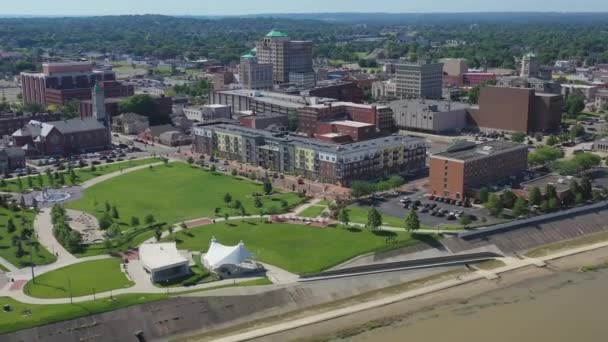 Hamilton Vista Aerea Centro Città Paesaggio Fantastico Ohio — Video Stock