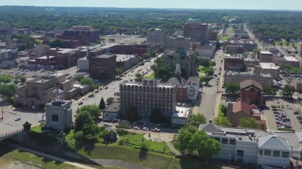 Hamilton Aerial View Ohio Downtown Verbazingwekkend Landschap — Stockvideo
