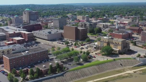 Hamilton Aerial View Ohio Amazing Landscape Downtown — Stock video