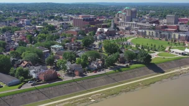 Hamilton Centro Città Vista Aerea Paesaggio Fantastico Ohio — Video Stock