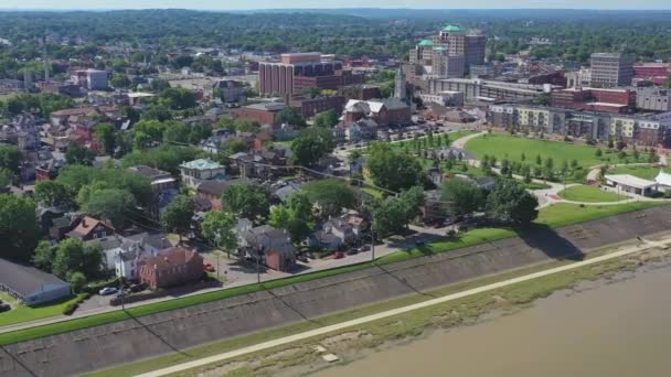 Hamilton Centro Ciudad Vista Aérea Paisaje Increíble Ohio — Vídeo de stock