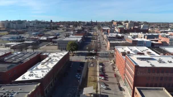 Macon Georgia Innenstadt Luftaufnahme Erstaunliche Landschaft — Stockvideo