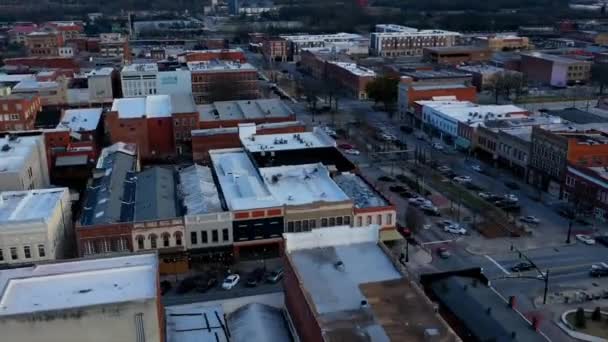 Macon Georgia Zeitraffer Innenstadt Luftaufnahme Erstaunliche Landschaft — Stockvideo