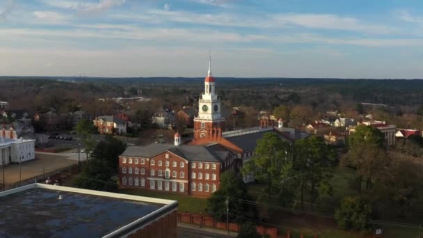 Macon Georgia Śródmieście Widok Powietrza Mercer University School Law — Wideo stockowe