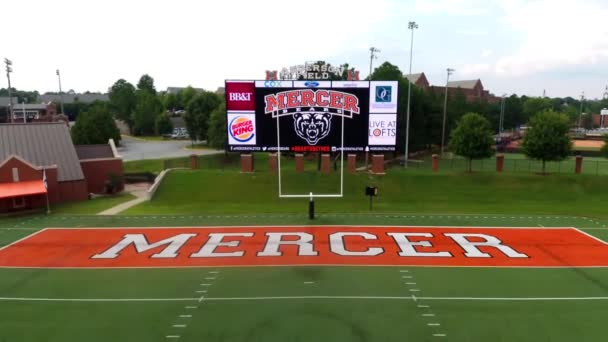 Macon Georgia Aerial View Five Star Stadium Mercer University — Stock Video