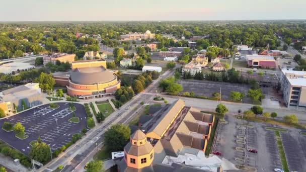 Springfield Ohio Uitzicht Lucht Downtown Amazing Landscape — Stockvideo