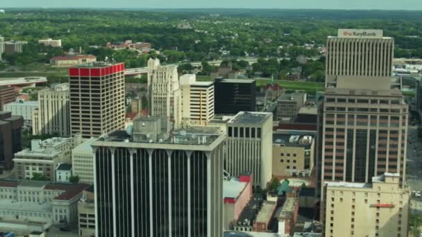市中心 空中景观 俄亥俄州 迷人的风景 — 图库视频影像