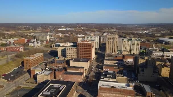 Youngstown Aerial View Downtown Ohio Amazing Landscape — Stock video