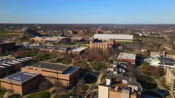 Youngstown State University Ohio Ysu Amazing Landscape Luchtfoto — Stockvideo