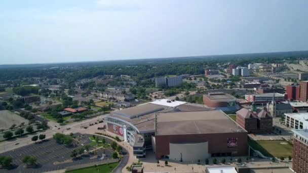 Peoria Aerial View Illinois Downtown Amazing Landscape — Stock video